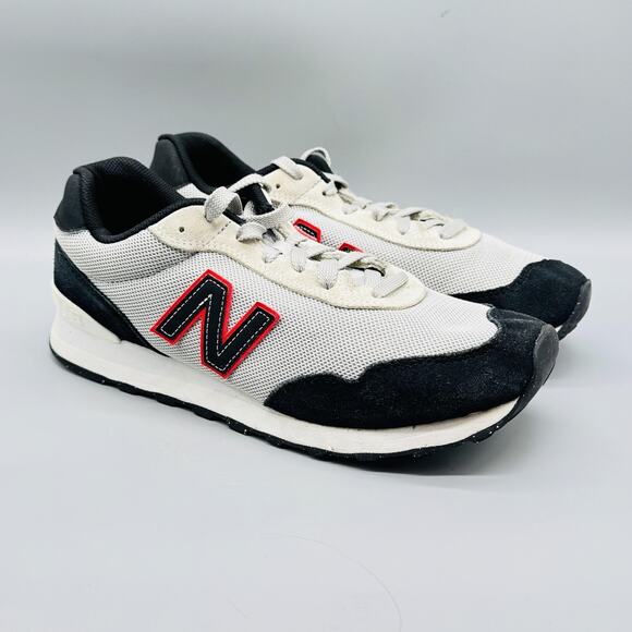 New Balance Shoes Men 10 White Black Red 515 Retro Mesh Running Athletic Sneaker - Picture 2 of 12